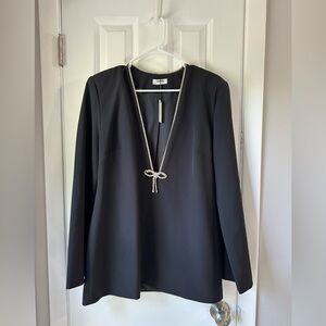 NWT - Rumored Long Sleeve Plunge Mini Dress - Size Large